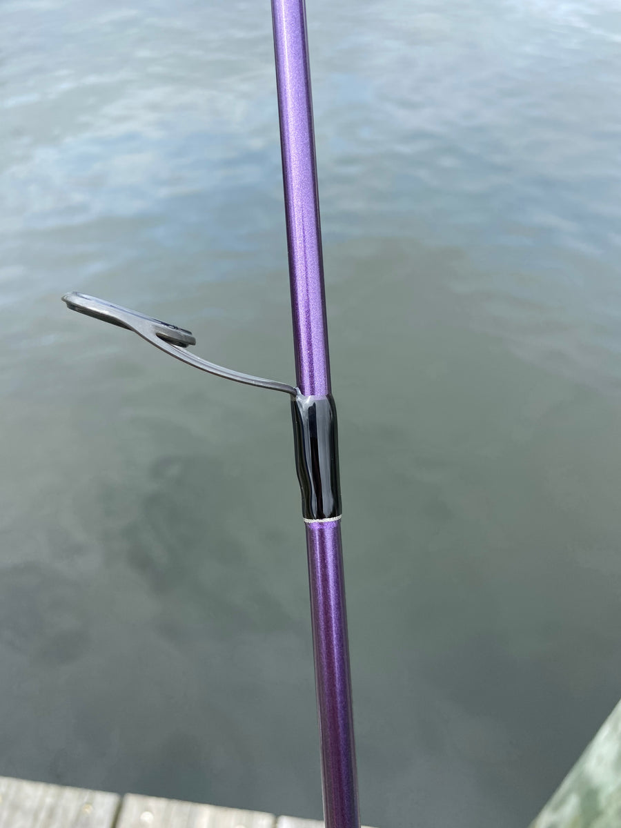 J&J custom snap jigging inshore spinning rod PURPLE 6' ML