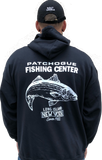 J&J Sports "Patchogue Fishing Center" Long Sleeve Hooded Sweatshirt