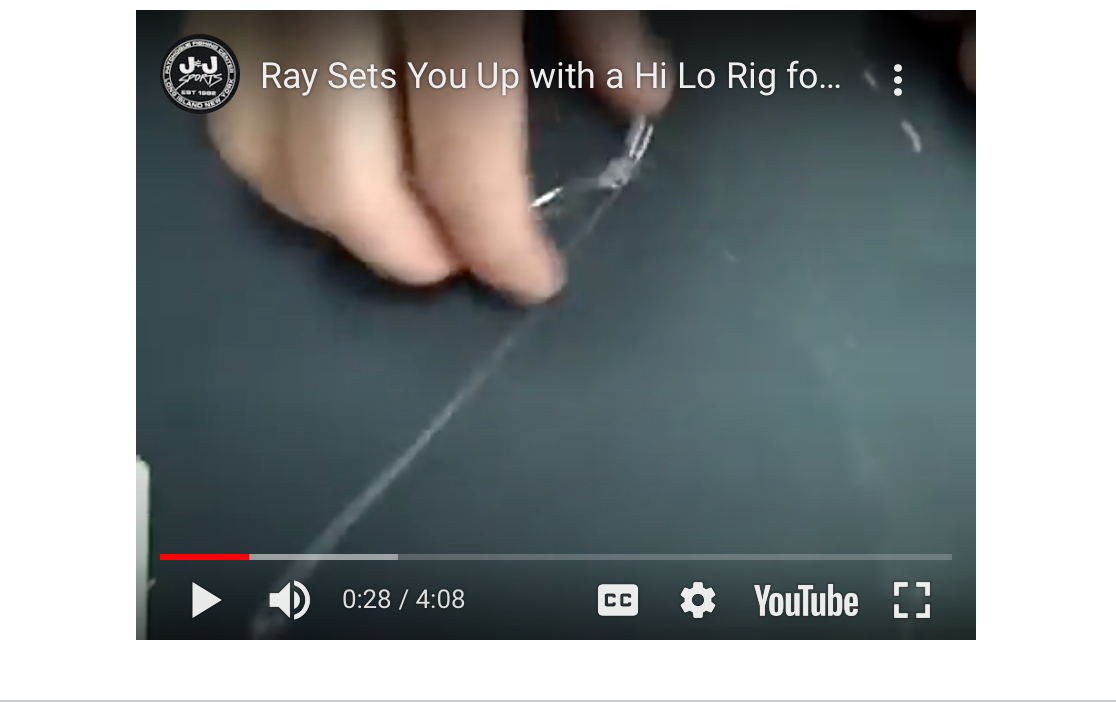 Ray Sets You Up With A Hi-Lo Rig-View Video – J & J Sports Inc.-Bait ...