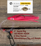 J&J Hand tied Monofilament Fluke Rigs