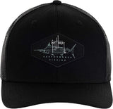 Guy Harvey Men's Marlin Patch Mesh Trucker Hat Black