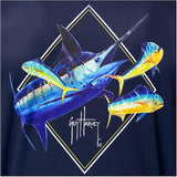Guy Harvey Men's Diamond Blue Performance Sun Protection Top