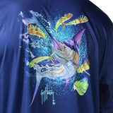Guy Harvey Men's Ocean Blue Performance Sun Protection Top Estate Blue