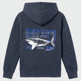 Guy Harvey Kids Tradewinds Fleece Hoodie - Great White Grand Prix