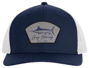 Guy Harvey Men's Cali Vibes Patch Perforated Snap Back Estate Blue