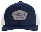 Guy Harvey Men's Cali Vibes Patch Perforated Snap Back Estate Blue