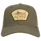 Guy Harvey Men's Cali Vibes Trucker Hat Military Green