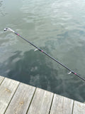 J&J custom snap jigging inshore spinning rod 6’ ML, moderate-fast action PINK BLACK *LOCAL PICKUP ONLY*