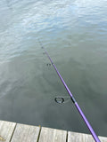 J&J custom snap jigging inshore spinning rod PURPLE 6’ ML, moderate-fast action *LOCAL PICKUP ONLY*