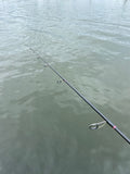 J&J custom snap jigging inshore spinning rod 6’ ML, moderate-fast action PINK BLACK *LOCAL PICKUP ONLY*