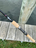 J&J custom snap jigging inshore spinning rod 6’ ML, moderate-fast action PINK BLACK *LOCAL PICKUP ONLY*
