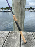 J&J custom snap jigging inshore spinning rod PURPLE 6’ ML, moderate-fast action *LOCAL PICKUP ONLY*