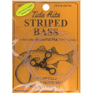 circle hooks fishing striper Striped Bass Rig The pre Tide Rite Striped Bass In-line