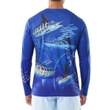 Guy Harvey Men's Stripers Long Sleeve Performance Shirt