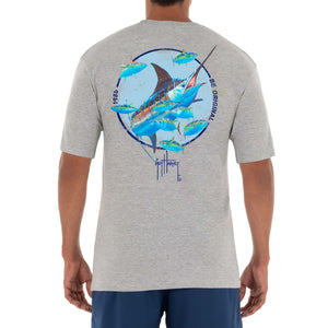 Guy Harvey Men's Tuna Hunt Short Sleeve T-Shirt sports grey