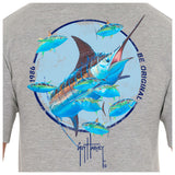 Guy Harvey Men's Tuna Hunt Short Sleeve T-Shirt sports grey