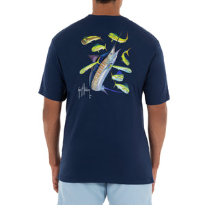 Guy Harvey Marlin Dorado Men's Back-Print Tee w/ Pocket