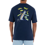 Guy Harvey Marlin Dorado Men's Back-Print Tee w/ Pocket