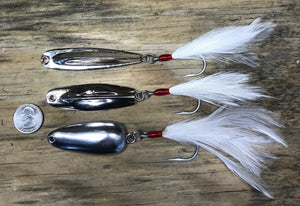 "Charlie Graves Lures"  3 Lure Combo Pack :1) Mullet 1) Pea Bunker 1) Sand Flea