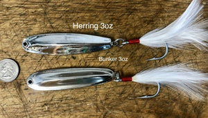 "Charlie Graves Lures"  Combo Pack: 1) HERRING 3oz   1) BUNKER 3oz