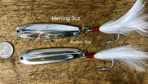 "Charlie Graves Lures"  Combo Pack: 1) HERRING 3oz   1) BUNKER 3oz