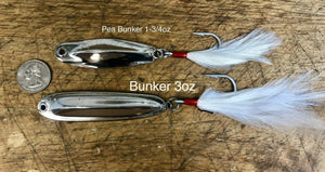 "Charlie Graves Lures"  Combo Pack: 1) Peanut Bunker 1-3/4oz   1) Bunker 3oz