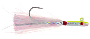 Tsunami Glass Minnow Jig 3/8 chartreuse/white