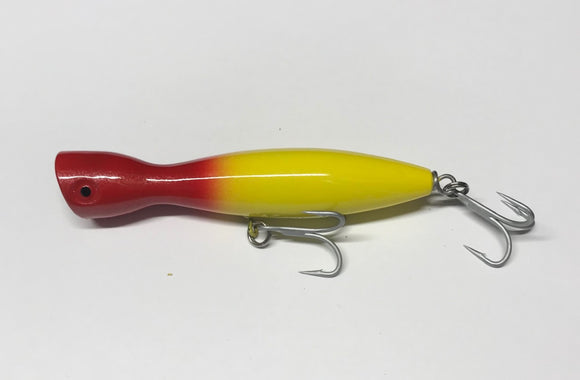 Super Strike Little Neck Popper 1-1/2oz Yellow Red Head