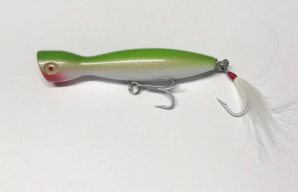 Super Strike Little Neck Popper  2-3/4oz Neon Green White