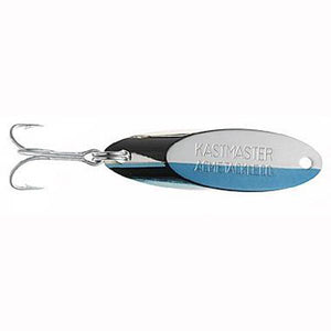 KASTMASTER PLAIN WITH "SPLIT RING" AND "TREBLE HOOK" SILVER/BLUE