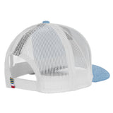 Guy Harvey Men's Stay Golden Mesh Back Trucker Hat, Coastal Blue Heather, One Size