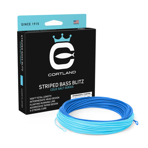 Cortland Striped Bass Blitz WF 8 ice blue 100 ft