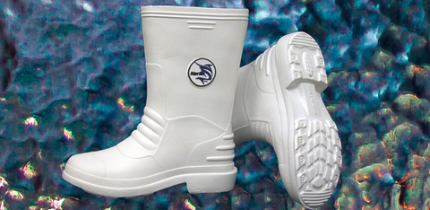 White top fisherman boots
