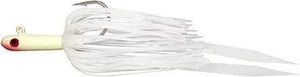 Tsunami Glass Minnow Fluke Teaser Jig w/Silicone Skirt 3/8oz Glow White Lumino