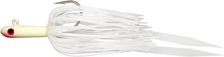 Tsunami Glass Minnow Fluke Teaser Jig w/Silicone Skirt 1/2oz  GLOW WHITE
