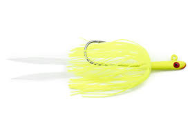Tsunami Glass Minnow Fluke Teaser Jig w/Silicone Skirt 1/2oz CHARTEUSE