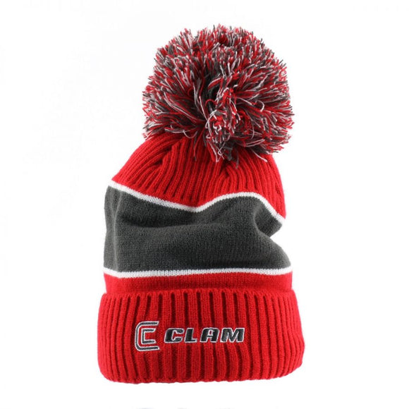 Clam Pom Hat Red